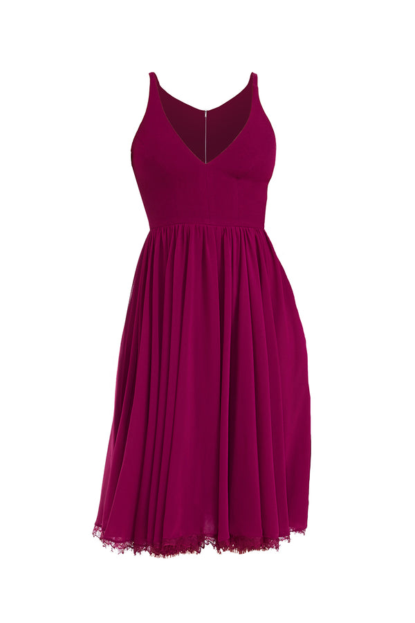 Alicia Dress / DARK MAGENTA