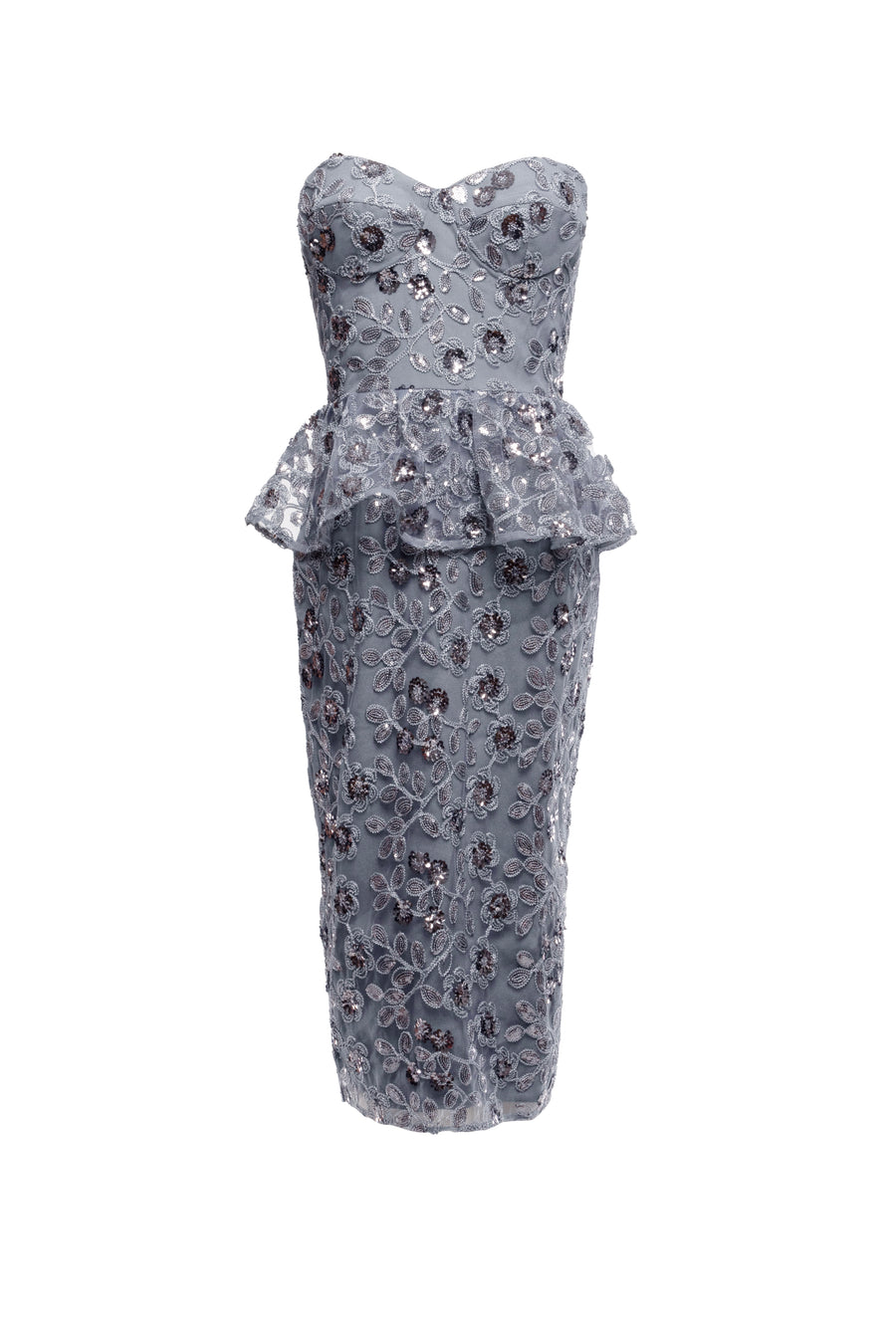 AMELIA DRESS / GRAPHITE BLUE MULTI