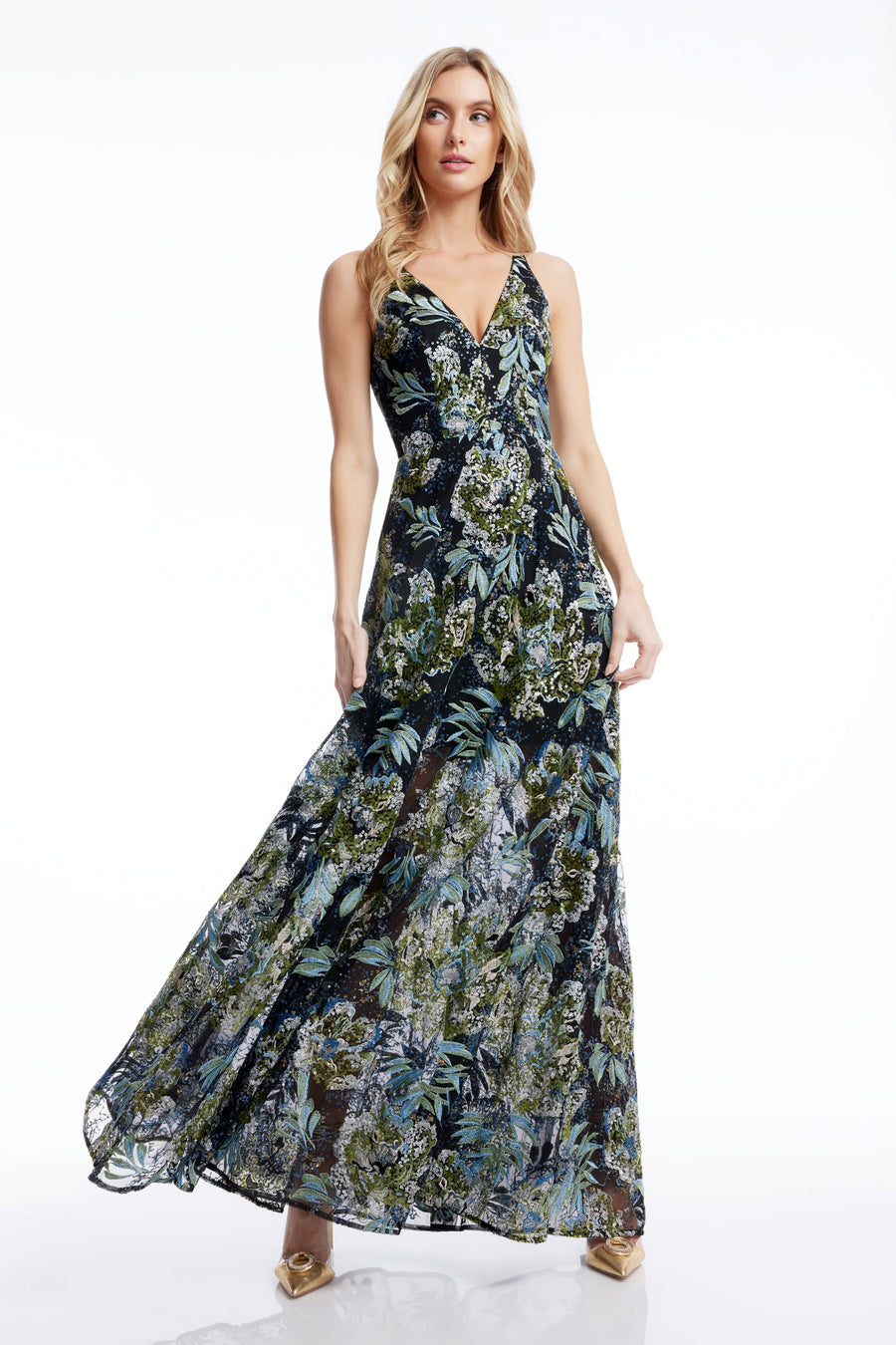 Ariyah Gown / BLACK MULTI