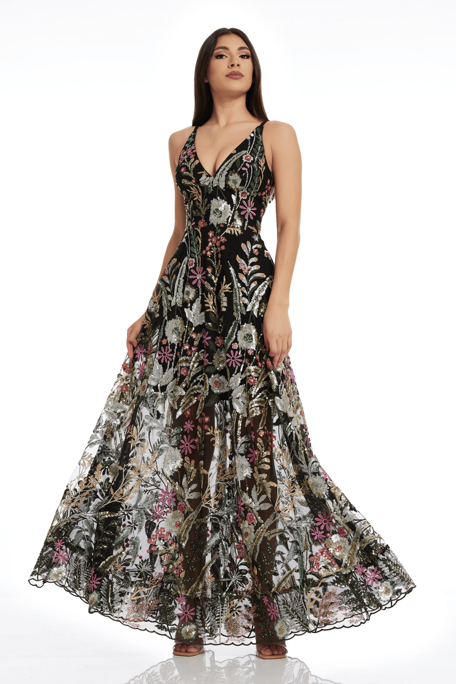 Ariyah Gown / BLACK MULTI