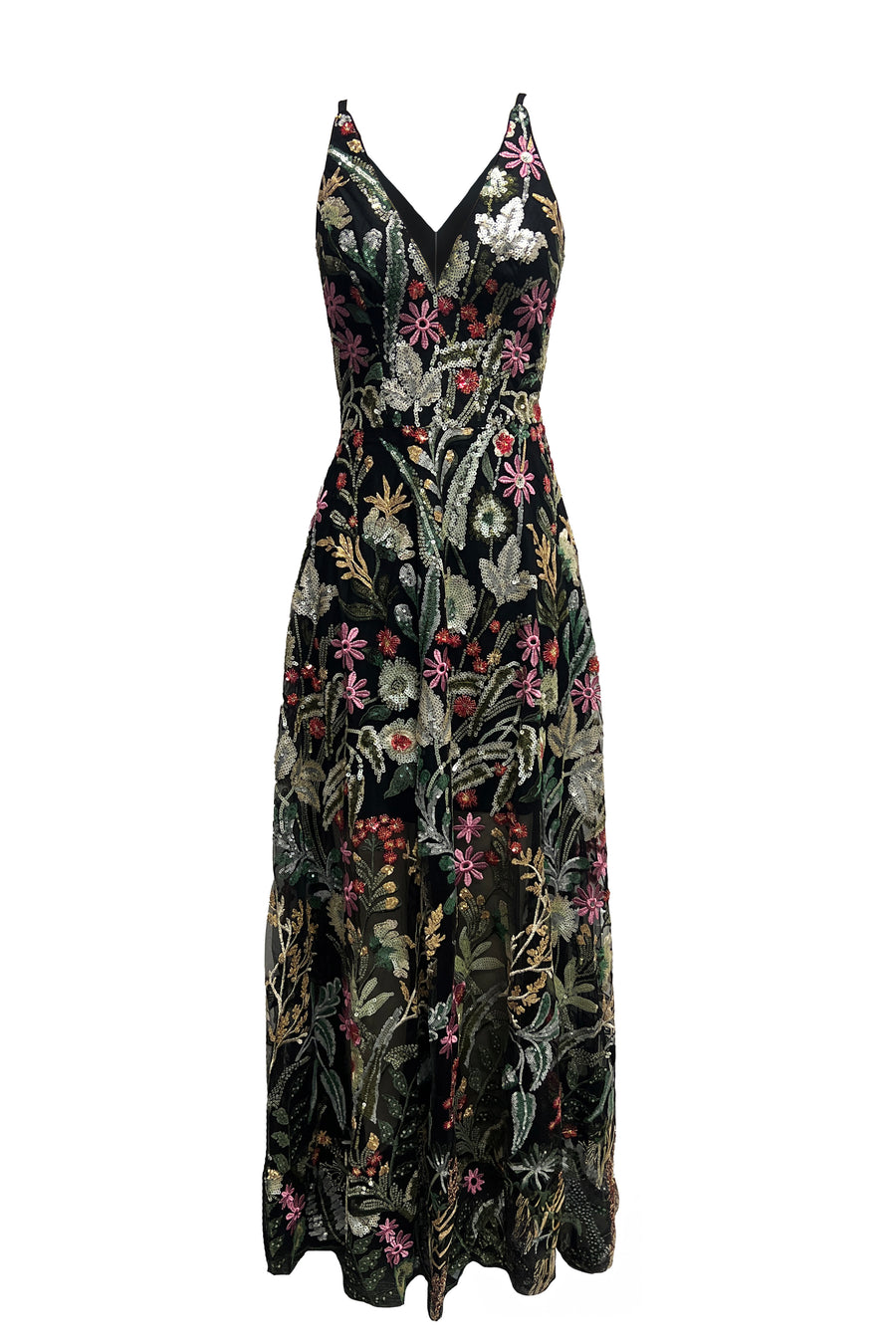 Ariyah Floral Sequin Gown