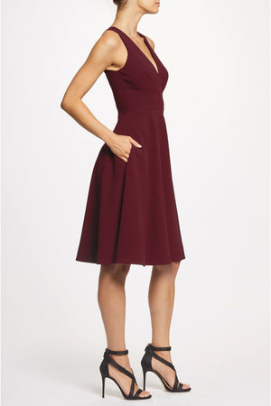 Catalina Fitted Bodice Crepe Cocktail Dress - Dress the Population