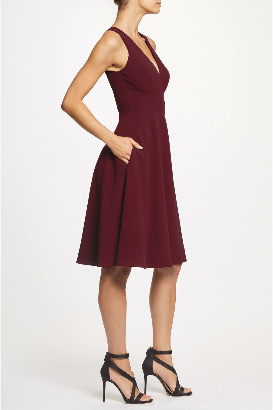 Catalina Fitted Bodice Crepe Cocktail Dress - Dress the Population