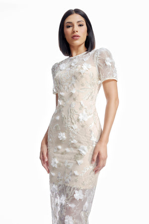 LIA DRESS / OFF WHITE MULTI