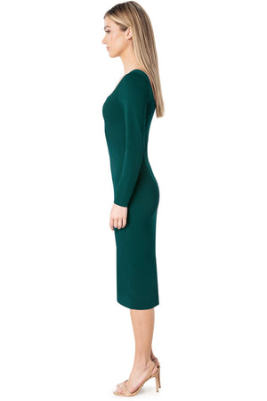 Sonia Sweetheart Pine Long Sleeve Dress - Dress the Population